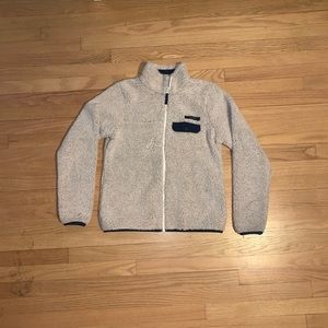 COLUMBIA white furry jacket